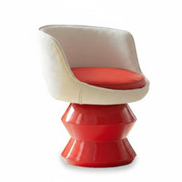 Patterned Rotating Enveloping Chair 360-Degree Rotation Living Room Furniture Architectural Design Enveloping Shape for Adults