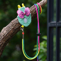 Parrot Harness and Bird Walking Leash, Decorative Vest Style Outdoor Bird Harness, Polyester Flying Harness for Pet Bird Flying Training Use 142