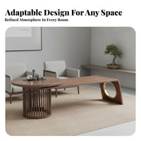 Gongfu Tea Ceremony Table Tranquil Aesthetic Home Furnishing Modern Chinese Design Household Furniture for Office Managers, Living Room, Reception Area