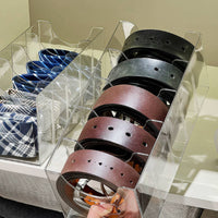 2 Pieces Belt Holder Organizer Display Design Tie and Scarf Holder Space Saving