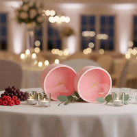 2 Pieces PVC Gift Box Elegant Look Round Flower Box Large Capacity