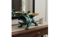 Resin Canine Key Bowl Modern Design Dog Tray Figurine Gift Idea for Living Room