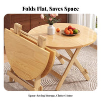 Foldable Design Wooden Fold-up Table Space-Saving Household Furniture Versatile Use Portable Desk Multifunctional for Street Vendors, Apartment Dwellers, Dining Room, Outdoor, Balcony, Home Office