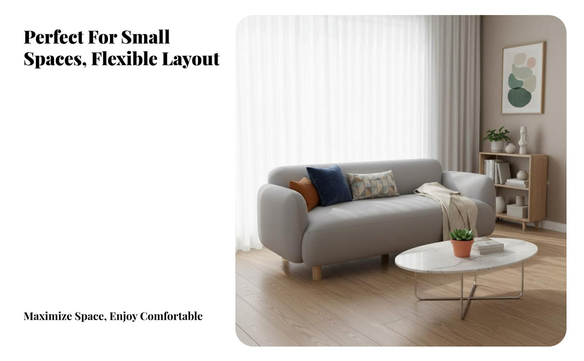2-Seater Loveseat Light Luxury & design Upholstered Two-Seater Nordic Design Sofa for Apartment Dwood and engineered materialsllers, partners, Living Room, Small areas, Lounge Area