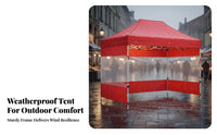 Waterproof Outdoor Market Stall Foldable Quick-Setup Canopy Tent Sun Protection Quick-Setup Canopy Tent Portable for Street Vendors, Families, Campers Markets, Parties, Backyard, Camping