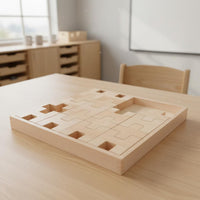 Wooden Cross Blocks Translucent Acrylic Insert Blocks Color Recognition Children's Toy for Kids, Kindergarteners, Preschool, Daycare, Classroom