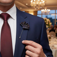 Men's Suit Boutonniere Easy to Match Flower Lapel Pin Versatile for Groomsmen