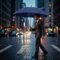 Water-Repellent Umbrella with Fiberglass Frame Automatic Open Large Windproof Umbrella Sturdy Huge for Golfers, Commuters, Daily Commute