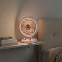 Mini Desk Fan Lamp Night Light Home Appliance Strong Wind for Dorm Room