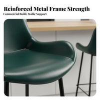 Upholstered High Stool with Backrest Utilitarian Bar Stool Chair Modern Design Easy to Clean for Interior Designers, Eatery