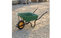 Single-Wheel Wheelbarrow with Metal Frame Deep-Tray Wheelbarrow Easy Maneuverability Hand Cart Heavy-Duty for Gardeners, Farmers, Garden, Yard, Orchard