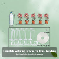 Automatic Drip Irrigation Kit Water-Saving Balcony Plant Watering System Easy to Install Automatic Plant Watering System for Gardeners, Home, Vacation