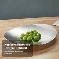Decorative Fruit Tray Leaf Platter Earthy Leaf-Shaped Fruit Tray Smooth Edges for Table Display