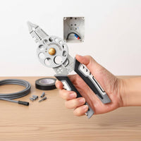 Industrial Grade Rotary Wire Stripper Heavy Duty Multifunction Wire Stripper Easy to Use Cable Stripping Pliers Stainless Steel for Electricians, Electrical Work, Workshop