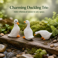 Mini Duck Figurines for Garden, Planter, Fish Tank, and Micro Landscape Decor