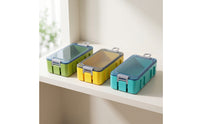 3 Pieces Compact Tackle Storage Box with Transparent Lid Portable Lure Box with Latch Closure Organized Lure Organizer Translucent for Travel