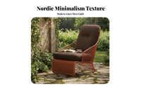 Woven Frame Single Sofa Designer Look Woven Lounge Chair Thick paddings Easy Assembly for Hotel Managers, Adults, rearyard, Deck