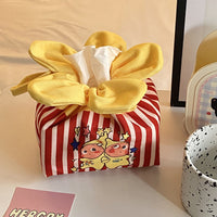 Cute 3D Bow Tissue Box Cover, Floral Print, Tabletop