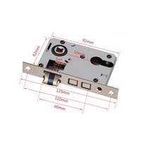 Universal door lock frame, quiet latch, interior privacy lock, adjustable for wooden room doors, easy installation, home security