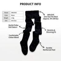 Tights for Women Plus Size with 70% Blend for Ventilated Comfort, Patterned Opaque Ladies for Autumn Office Wear, Anti-Chafing Design