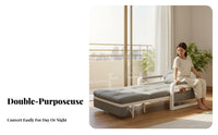 Space-Saving Fold-expandable Single Sofa Bed Foldable Pull-expandable Armchair Bed two-in-unifiedPurpose Design Sleeper Chair Multi-Functional for Guest Hosts, Apartment Dwellers, available inice Workers, Small Living Spaces, Balcony, Bedroom, Dorm Room