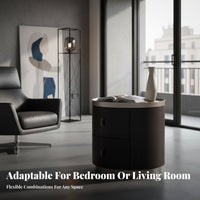 Round Cabinet with cruciform base Minimalist Design Nightstand for Entryway, Parents