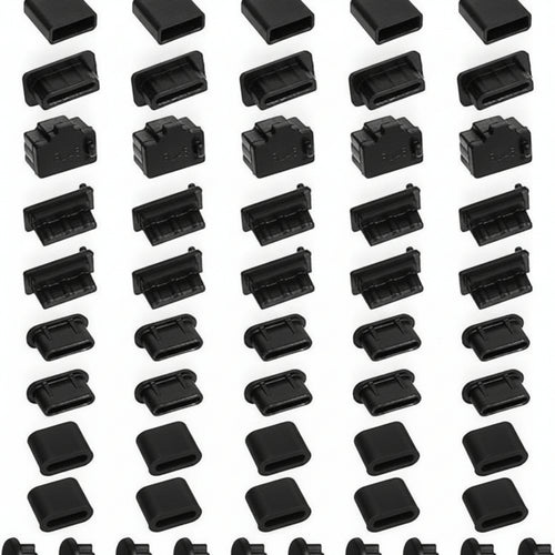 55 Pieces USB A Dust Stopper Snug Fit USB Port Dust Plug Flexible
