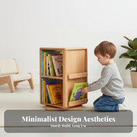 Revolving bookshelf Large Capacity Multi-Tier Rotating bookshelf for Small Spaces