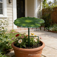 亚马逊荷花叶造型金属工艺品地插植物遮阳伞户外盆栽植物遮阳伞