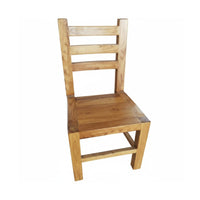Wooden Armchair with Backrest Sturdy Wood Construction Indoor Furniture Traditional Design Minimalist Design for Kitchen