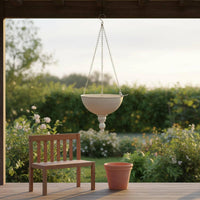 Rustic Hanging Planter Distressed Finish Iron Hanging Basket Long-Lasting