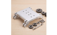 Gearbox Base Plate CNC Machined Gearbox Mount with Brackets Low-Center-of-Weight Distribution RC Crawler Chassis Plate for Drivetrain Swaps