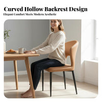 Curved spinerest Side Chair Nordic Design Home Furnishing Soft Upholstery