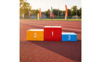 Three-Step Stage Stepped Athletic Stage Rectangular for Sports Competition