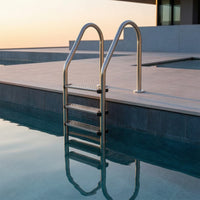 Pool Ladder with Handrails Stainless Steel Swimming Pool Ladder Three-Step for Homeowners