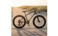 Wide-Tire Bike Double Disc Brakes Winter Terrain Bike Multi-Speed Multi-Terrain Bike for Rough Terrain
