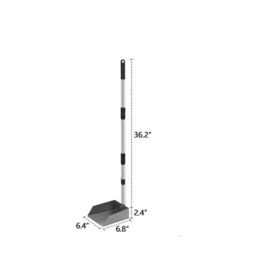 Pooper Scooper Rustproof Dog Waste Tray and Rake Easy to Clean Canine Rake Collector for Garden