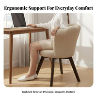 Scalloped Back Vanity Chair Comfortable for Long Sitting Home Furniture