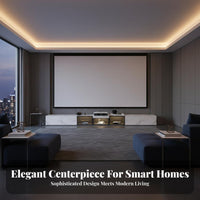 TV Cabinet Scratch Resistant Retractable Display Stand Waterproof and Humidity-Resistant Sintered Stone Top TV Console