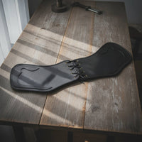 Black Motorcycle Heat-Guard Pad Easy to Install Leather Heat Guard with Laces Wear Resistant Motorcycle Frame Barrier Comfortable for Cruiser Owners, Highway Commuting