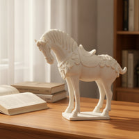 Horse Figurine Tabletop Horse Sculpture with Base Retro Equestrian Figurine for Home Stylists, Art Collectors, Living Room, Entryway, Bookshelf