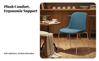 Nordic design Upholstered Single Seat Breathable Fabric Upholstered Shell Chair Ergonomic Backrest Home Seating Minimalist Aesthetic for Office Workers, Business Owners, Conference Room, Reception Area, Small Spaces, Bedroom