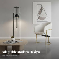Upholstered Side Chair Italian Influenced Design Dining Seating Luxury Feel Modern Minimalist Design for Households, Hotel