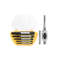 7 Pieces Screw Extractor with Hand Brace Damaged for Workshop, Plumbing
