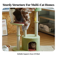 Sturdy Construction Cat Climbing Frame Stable Base Multi-Level Cat Tree Spacious Design for Adult Cats, Kittens, Indoors, Living Room, Home