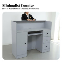 Simple Ier Counter Multipurpose Checkout Counter Versatile Register Stand for Clerks, Receptionists, Reception Area, Restaurant, Office