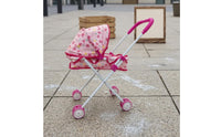 Foldable Doll strollers Metal Frame Baby Doll Pram Wheeled Children's Toy