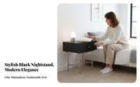 Round Single-Drawer End Table Light Luxury design & design Nightstand Modern Design