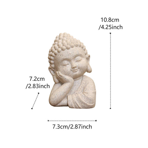 Sleeping Buddha Statue Handmade Look House Decoration Serene Appearance