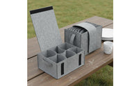 Camping Tableware Bag Foldable Portable Dishware Carrier With Dividers Camping Tableware Organizer for Campers, Picnics
